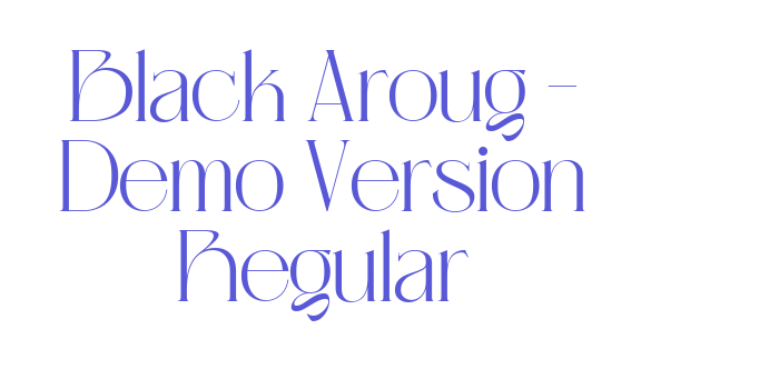 Download Black Aroug – Demo Version Regular Font