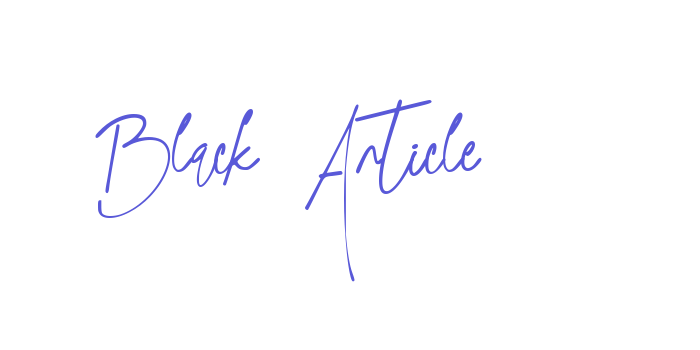 Black Article Font Download