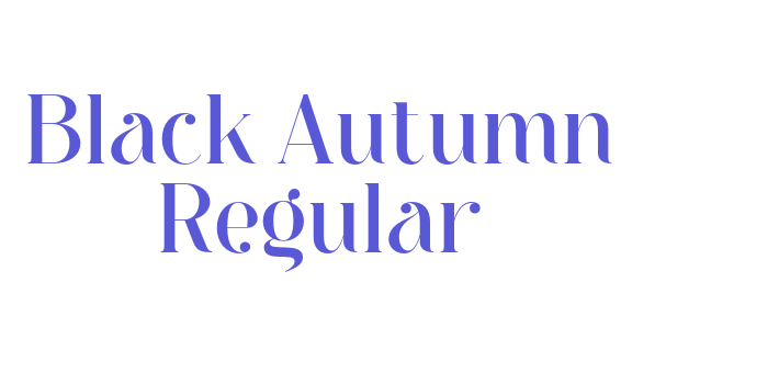 Black Autumn Regular Font Download