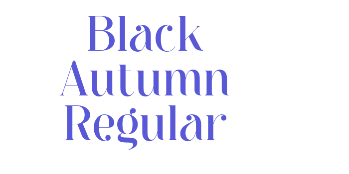 Black Autumn Regular Font