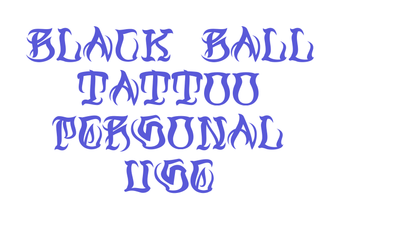 Black Ball Tattoo Personal Use Font Download