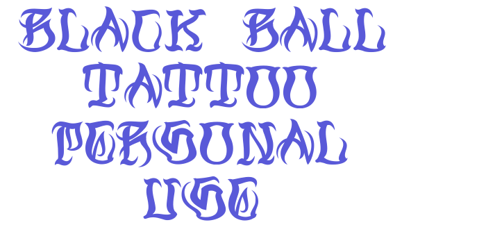 Black Ball Tattoo Personal Use Font Download