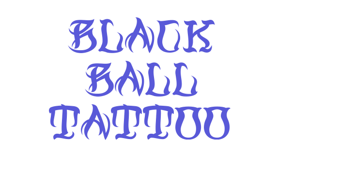 Black Ball Tattoo Font