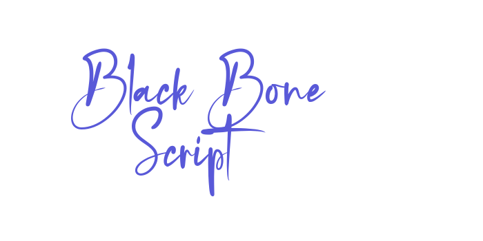 Black Bone Script Font