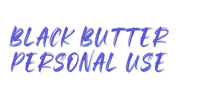 Black Butter Personal Use Font Download