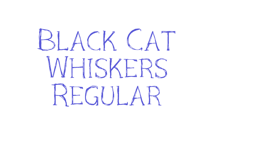 Black Cat Whiskers Regular Font Download