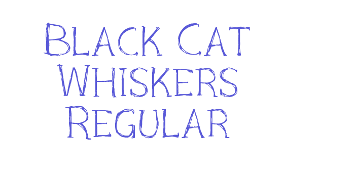 Black Cat Whiskers Regular Font Download