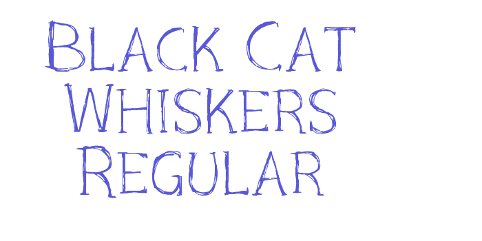 Black Cat Whiskers Regular Font