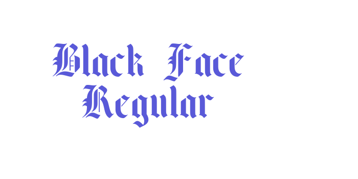 Black Face Regular Font Download