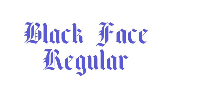 Black Face Regular Font