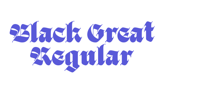 Black Great Regular Font Download