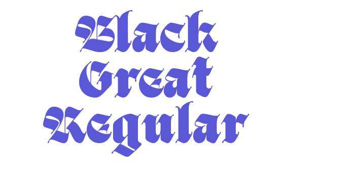 Black Great Regular Font