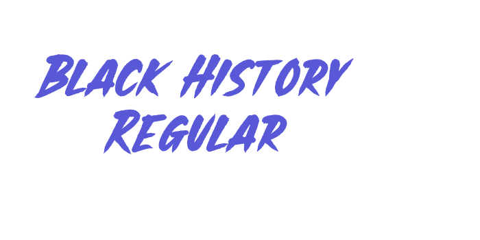 Black History Regular Font Download