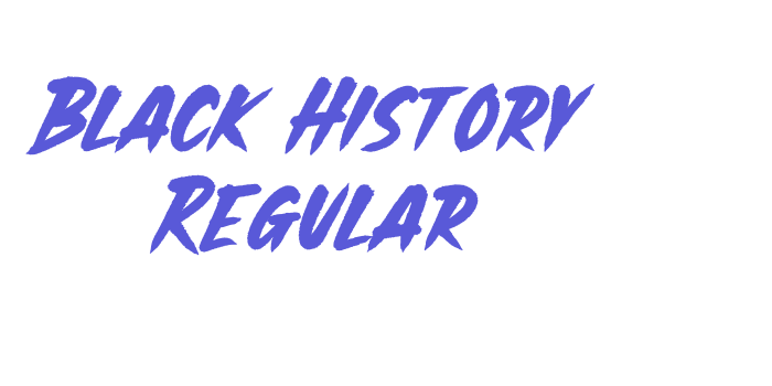 Black History Regular Font