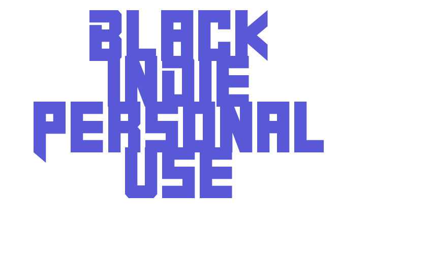 Black Indie Personal Use Font