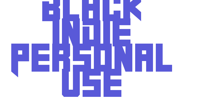 Black Indie Personal Use Font Download