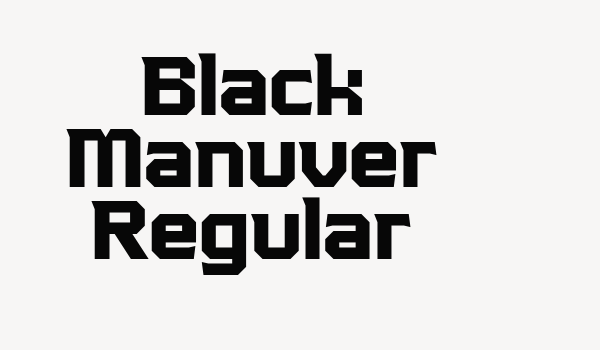 Black Manuver Regular Font