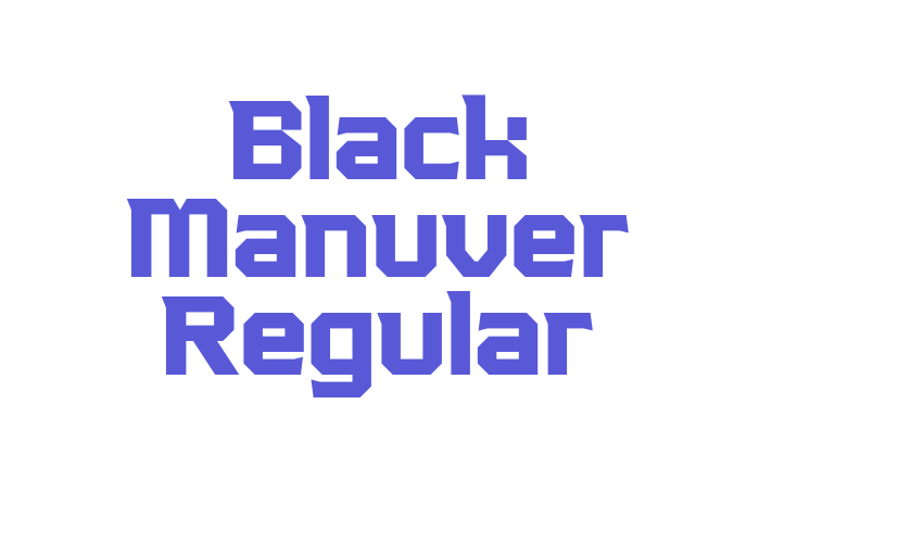 Black Manuver Regular Font Download