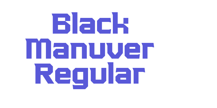 Black Manuver Regular Font Download