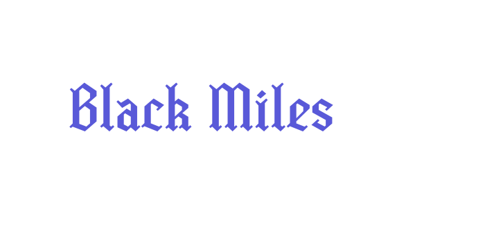 Black Miles Font Download