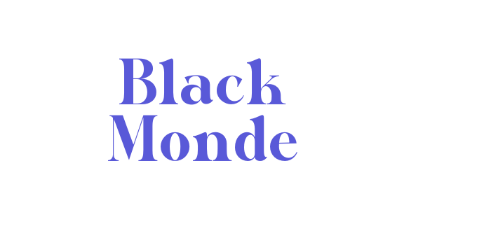 Black Monde Font Download