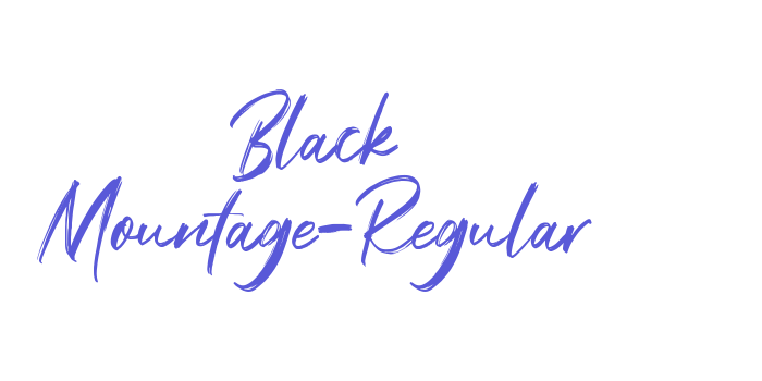 Black Mountage-Regular Font Download