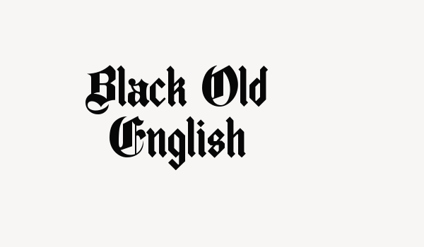 Black Old English Font