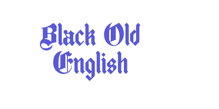 Black Old English Font