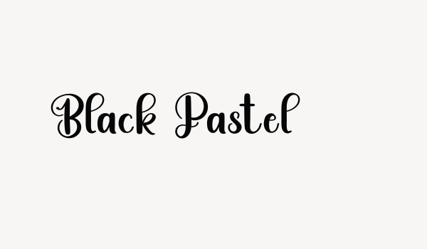 Black Pastel Font