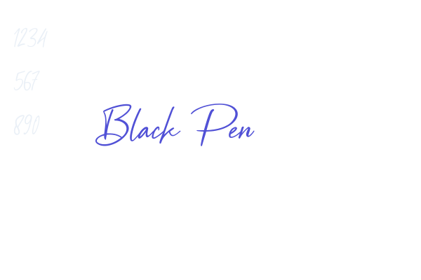 Black Pen Font Download