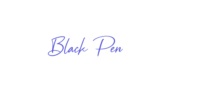 Black Pen Font Download