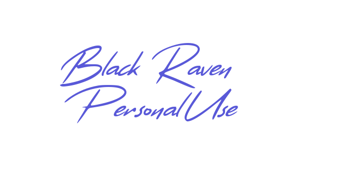 Black Raven Personal Use Font Download