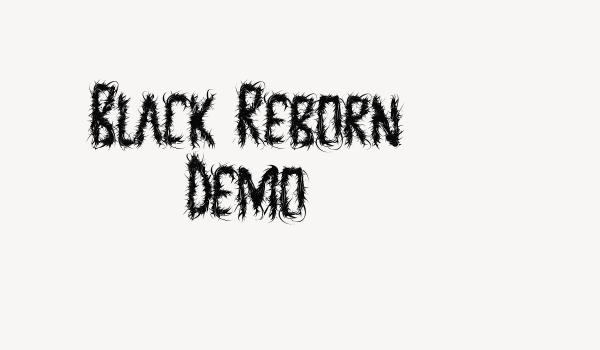 Black Reborn Demo Font