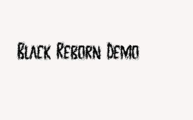 Black Reborn Demo Font