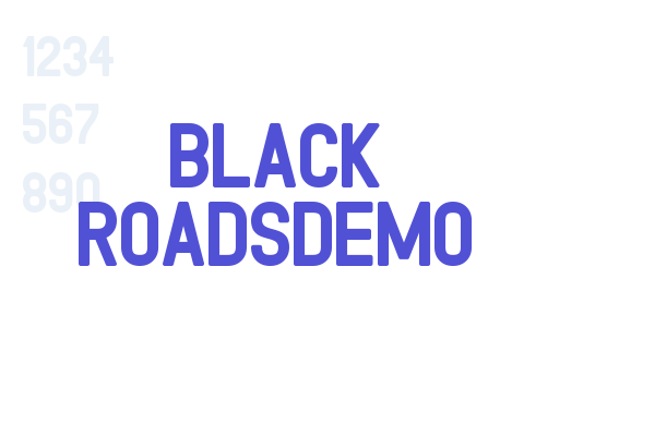 Black RoadsDEMO Font Download