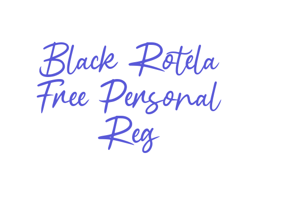 Black Rotela Free Personal Reg Font