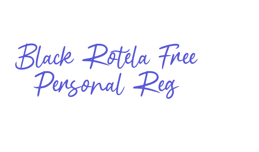 Black Rotela Free Personal Reg Font