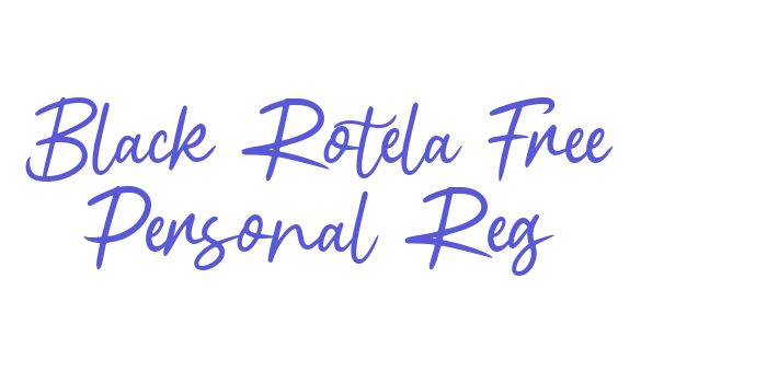 Black Rotela Free Personal Reg Font Download