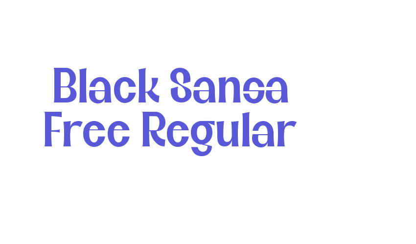 Black Sansa Free Regular Font Download