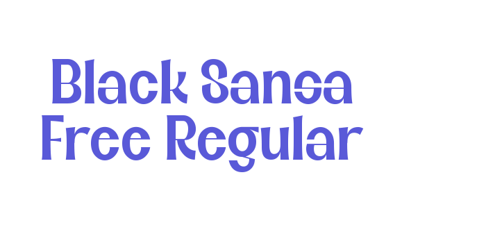 Black Sansa Free Regular Font Download