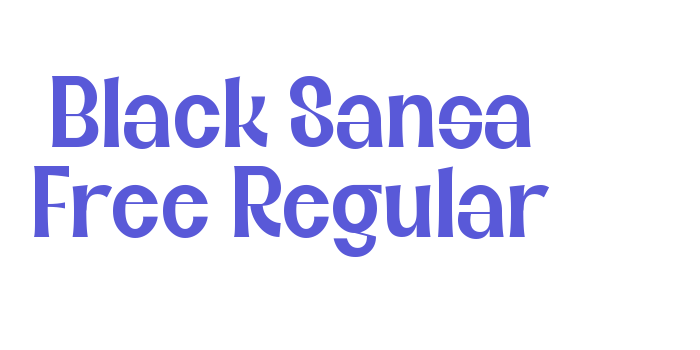 Black Sansa Free Regular Font