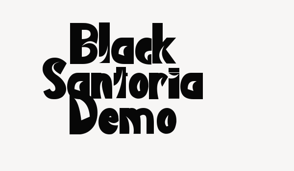 Black Santoria Demo Font