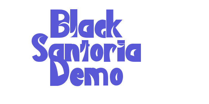 Black Santoria Demo Font Download