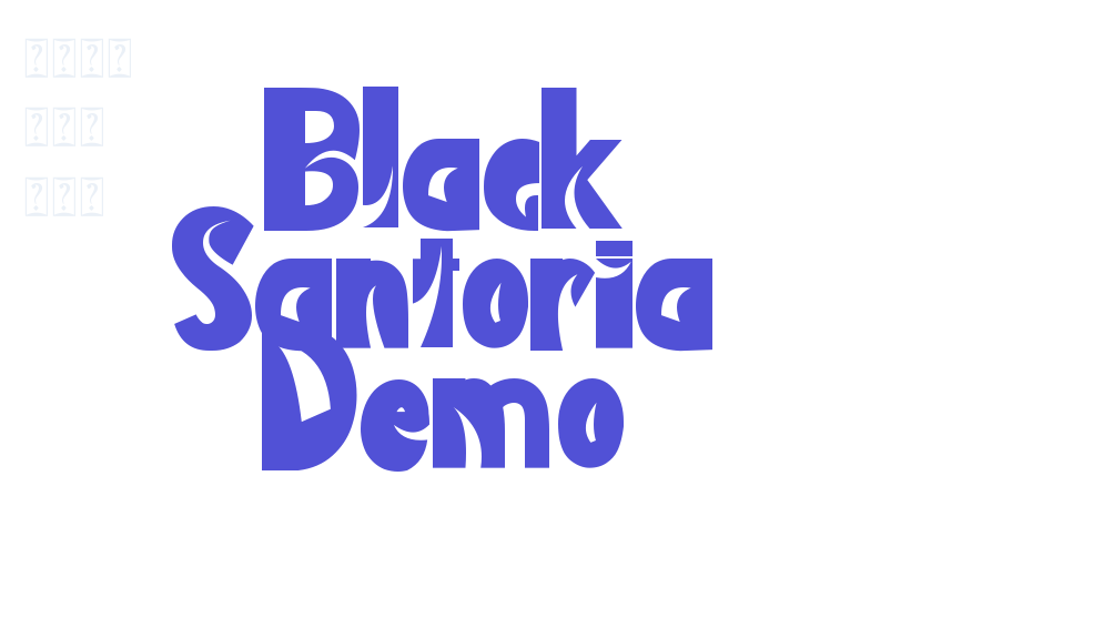 Black Santoria Demo-font-download