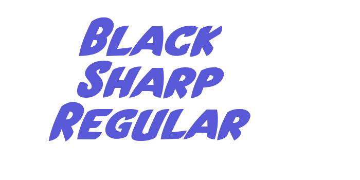 Black Sharp Regular Font Download