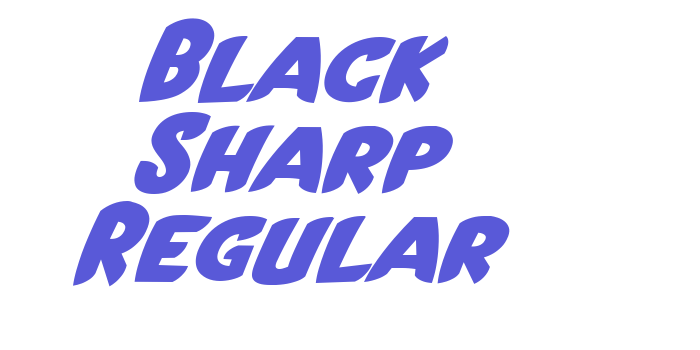 Black Sharp Regular Font