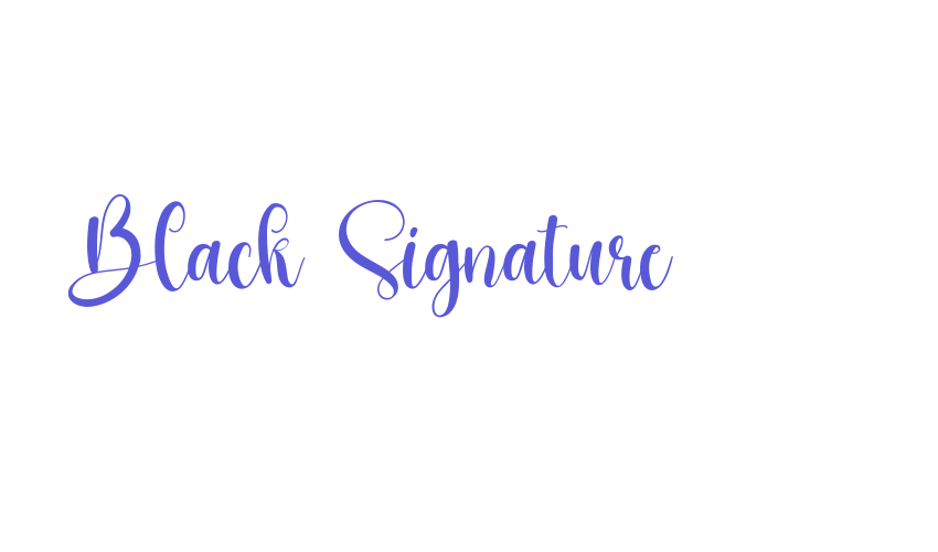 Black Signature Font Download