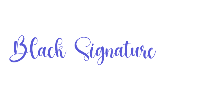 Black Signature Font Download