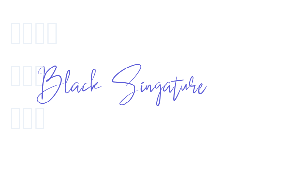 Black Singature font free