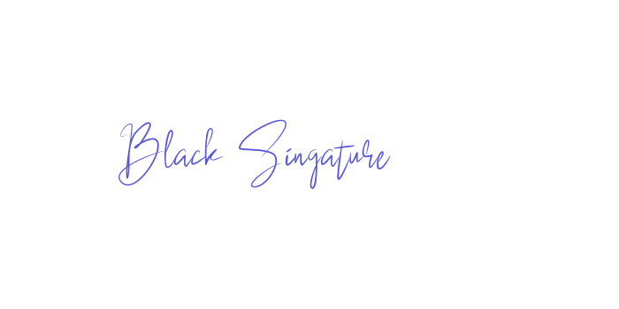 Black Singature Font Download